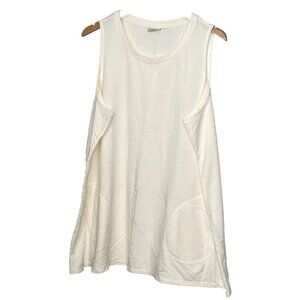 Logo Lounge Women’s sleeveless tank Top ivory cream comfort casual wear 2X